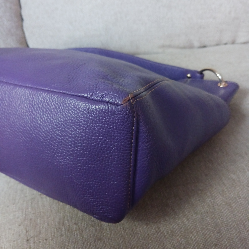 Laggo Purple Leather Shoulders  Bag - Picture 8 of 13